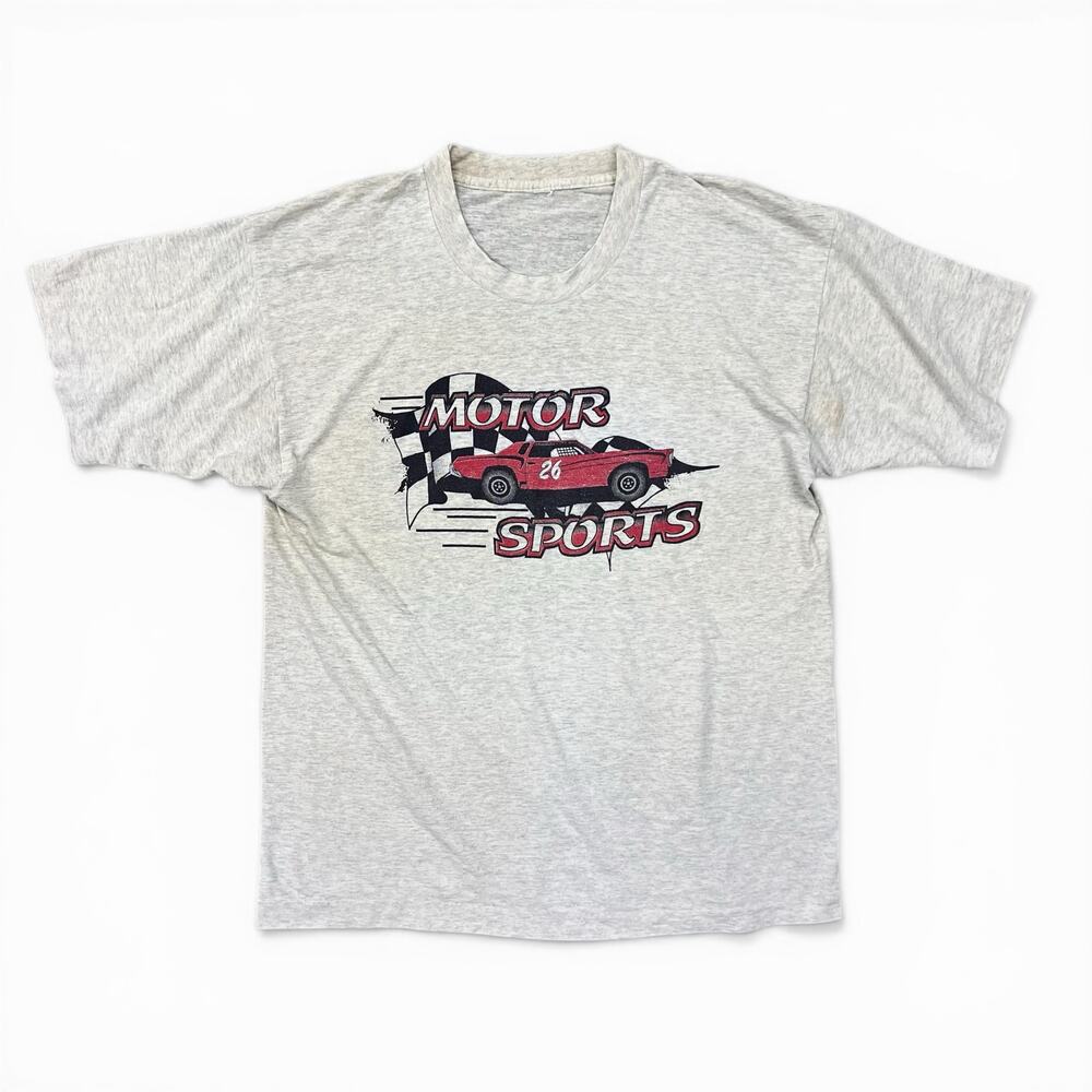 Vintage Motor Sports 26 Dirt Late Model Stock Car Racing T Shirt Single Stitch